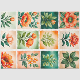 Kleurrijk Antiek Stamp Art Tissue Paper Tissuepapier