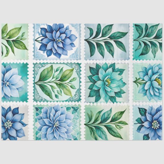 Kleurrijk Antiek Stamp Art Tissue Paper Tissuepapier (Voorkant)