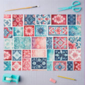 Kleurrijk Antiek Stamp Art Tissue Paper Tissuepapier (Craft)