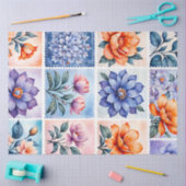 Kleurrijk Antiek Stamp Art Tissue Paper Tissuepapier (Craft)