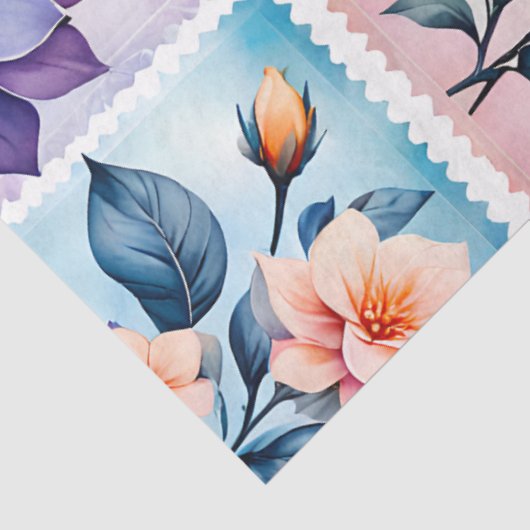 Kleurrijk Antiek Stamp Art Tissue Paper Tissuepapier (Detail)