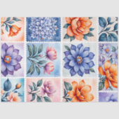 Kleurrijk Antiek Stamp Art Tissue Paper Tissuepapier (Voorkant)