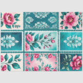 Kleurrijk Antiek Stamp Art Tissue Paper Tissuepapier (Voorkant)