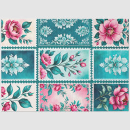 Kleurrijk Antiek Stamp Art Tissue Paper Tissuepapier