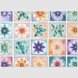 Kleurrijk Antiek Stamp Art Tissue Paper Tissuepapier