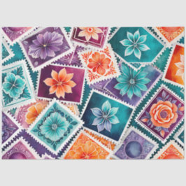 Kleurrijk Antiek Stamp Art Tissue Paper Tissuepapier