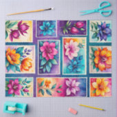 Kleurrijk Antiek Stamp Art Tissue Paper Tissuepapier (Craft)