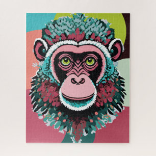 Kleurrijk Apenportret Legpuzzel