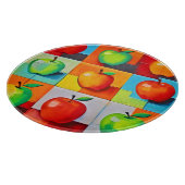 kleurrijk appelrooster snijplank (Hoek)
