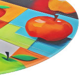 kleurrijk appelrooster snijplank (Hoek)
