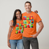 kleurrijk appelrooster t-shirt (Unisex)