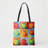 kleurrijk appelrooster tote bag (Voorkant)