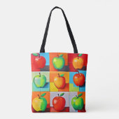 kleurrijk appelrooster tote bag (Achterkant)