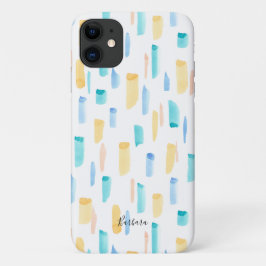 Kleurrijk Aquarel Abstract Penseelstreek Patroon Case-Mate iPhone Case