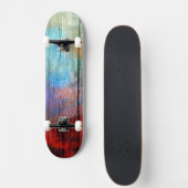 Kleurrijk Aquarel Hout Abstract #2 Persoonlijk Skateboard (Voorkant)