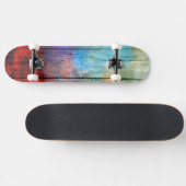 Kleurrijk Aquarel Hout Abstract #2 Persoonlijk Skateboard (Horizontaal)