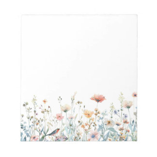 Kleurrijk Aquarel Lente Bloesem Bloem Motief Notit Notitieblok