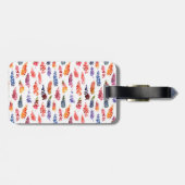 Kleurrijk aquarel meisjesachtig lupine bloemenpatr bagagelabel (Achterkant horizontaal)