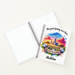 Kleurrijk aquarel van Mississippi Notitieboek