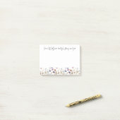Kleurrijk Aquarel Wilde Bloem Post-it® Notes (Op bureau)