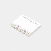 Kleurrijk Aquarel Wilde Bloem Post-it® Notes (Schuin)