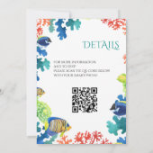 Kleurrijk Aquarium met QR Code Bruiloft uitnodigin Kaart (Achterkant)