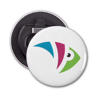 Kleurrijk aquarium vis illustratie ontwerp button flesopener