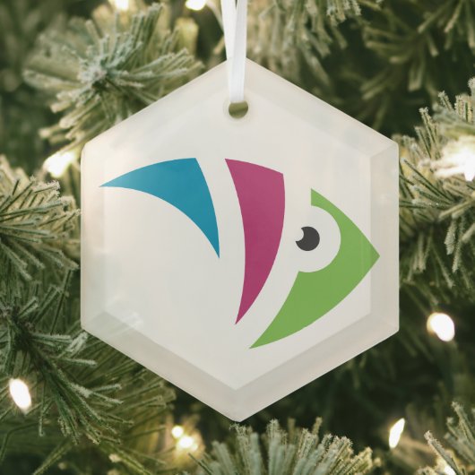 Kleurrijk aquarium vis illustratie ontwerp glas ornament (Insitu)