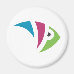 Kleurrijk aquarium vis illustratie ontwerp magneet