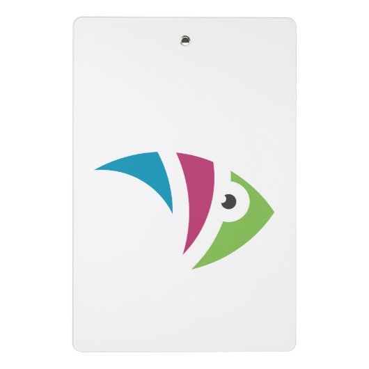 Kleurrijk aquarium vis illustratie ontwerp mini klembord (Achterkant)