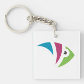 Kleurrijk aquarium vis illustratie ontwerp sleutelhanger (voorkant)