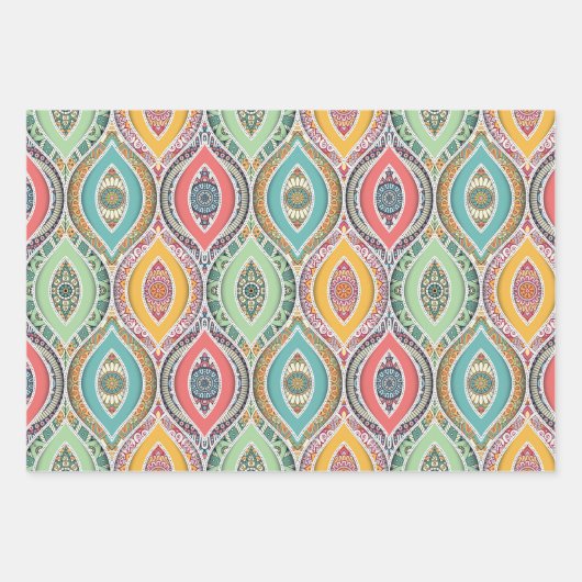 Kleurrijk Arabisch mandala Marokkaans exotisch ont Inpakpapier Vel (Voorkant)