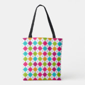 Kleurrijk Argyle Patroon Tote Bag (Achterkant)