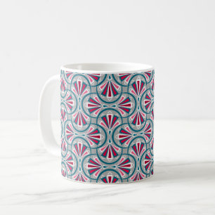 Kleurrijk art deco patroon. koffiemok