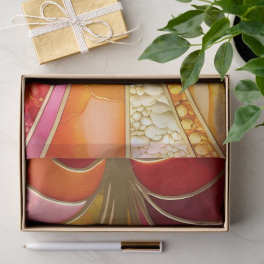 Kleurrijk Art Deco Weefselpapier Tissuepapier (Geschenk)