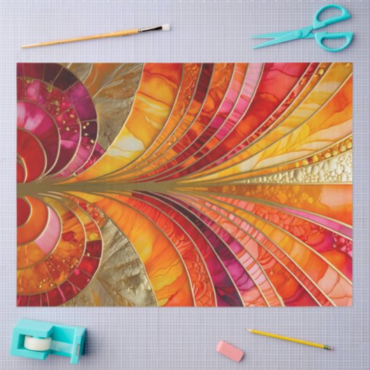 Kleurrijk Art Deco Weefselpapier Tissuepapier (Craft)