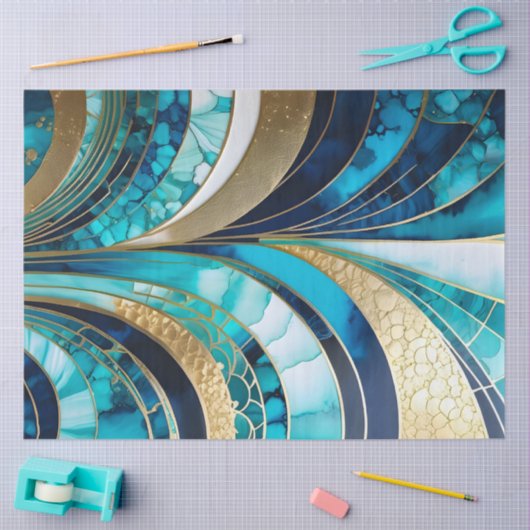 Kleurrijk Art Deco Weefselpapier Tissuepapier (Craft)