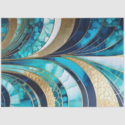 Kleurrijk Art Deco Weefselpapier Tissuepapier (Voorkant)