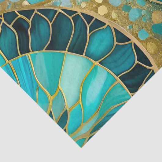 Kleurrijk Art Deco Weefselpapier Tissuepapier (Detail)