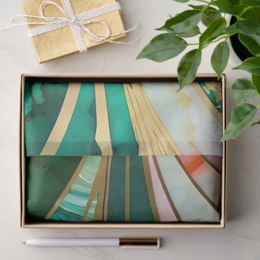 Kleurrijk Art Deco Weefselpapier Tissuepapier (Geschenk)