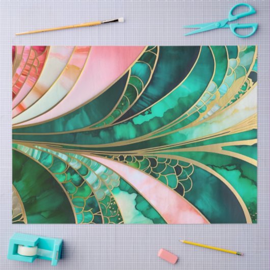 Kleurrijk Art Deco Weefselpapier Tissuepapier (Craft)