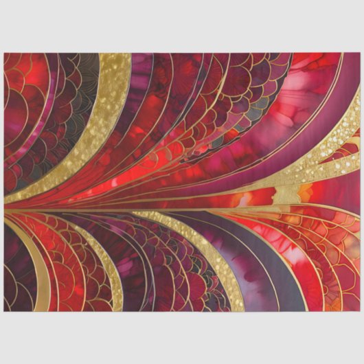 Kleurrijk Art Deco Weefselpapier Tissuepapier (Voorkant)