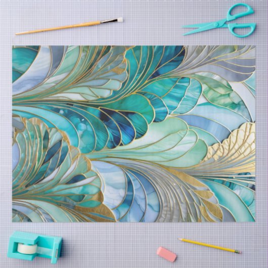 Kleurrijk Art Deco Weefselpapier Tissuepapier (Craft)