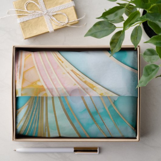 Kleurrijk Art Deco Weefselpapier Tissuepapier (Geschenk)