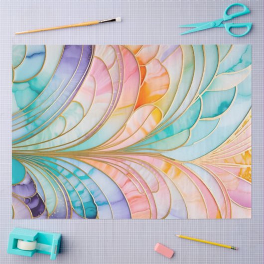 Kleurrijk Art Deco Weefselpapier Tissuepapier (Craft)