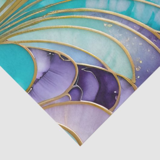 Kleurrijk Art Deco Weefselpapier Tissuepapier (Detail)