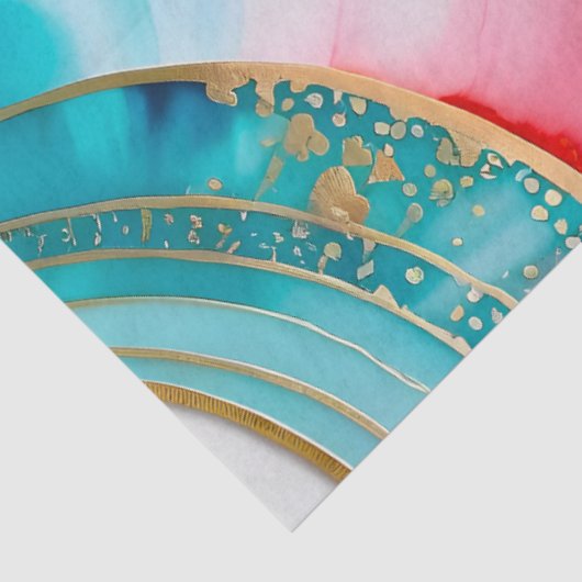 Kleurrijk Art Deco Weefselpapier Tissuepapier (Detail)