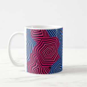 Kleurrijk art-nouveau patroon koffiemok