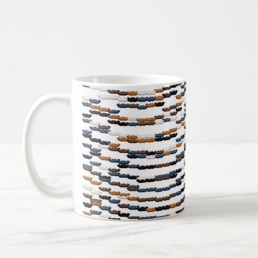 Kleurrijk Art Nouveau-patroon Koffiemok (Links)