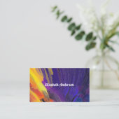 Kleurrijk artistiek geborsteld | expressief visitekaartje (Staand voorkant)